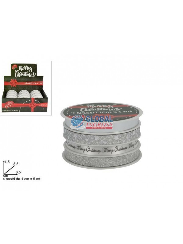 NASTRI 4pz SILVER cm1x5mt