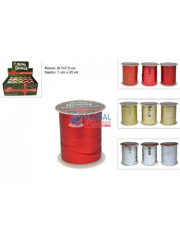 NASTRI cm1x25mt SILVER RED GOLD