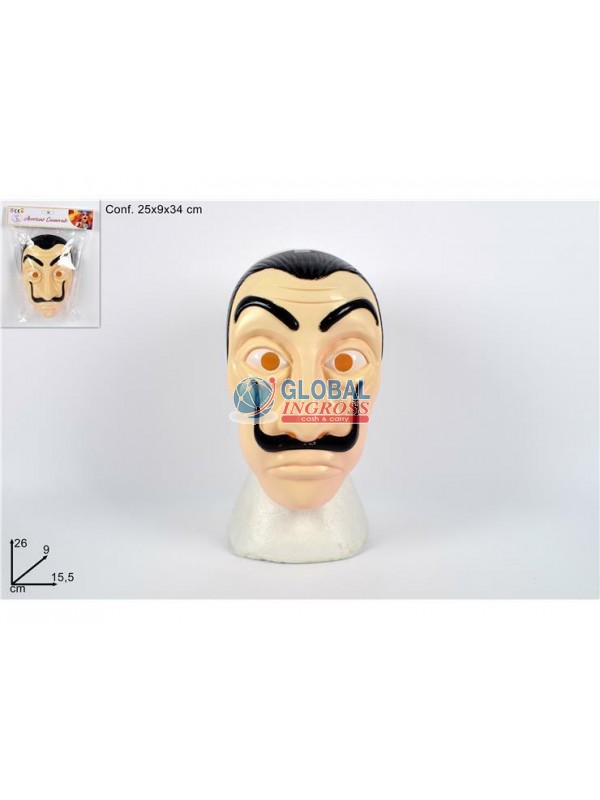 MASCHERA PERSONAGGIO PLASTICA C/BAFFI CASA CARTA
