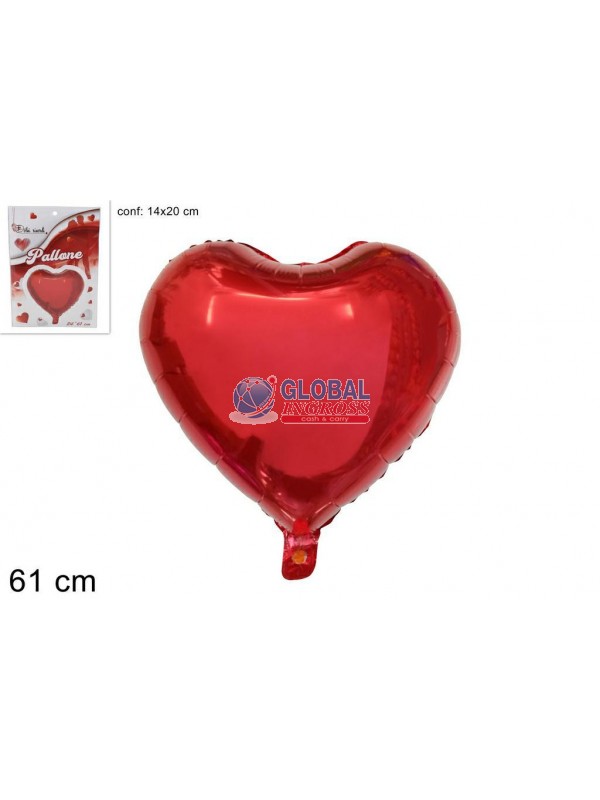 MYLAR CUORE ROSSO 61cm