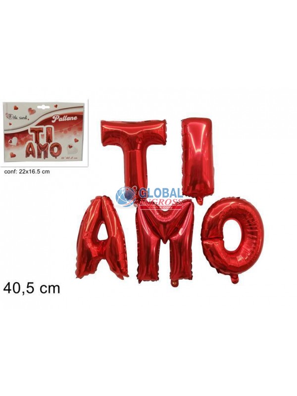 MYLAR SCRITTA TI AMO 40cm