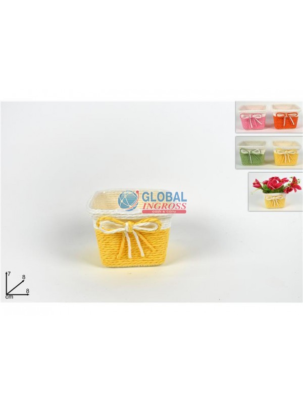 CESTINO CORDONCINO 8x8 QUADRATO COL.ASS.