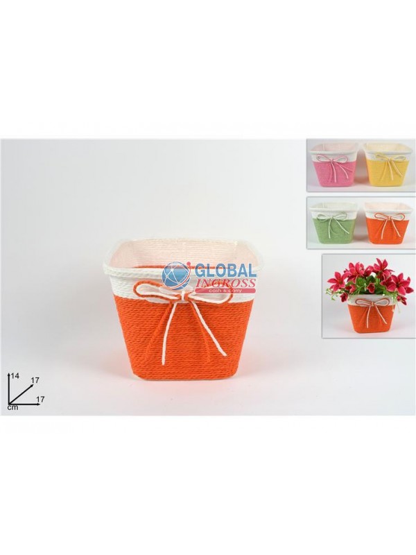 CESTINO CORDONCINO 17x17 QUADRATO COL.ASS.