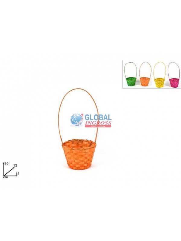 CESTO CON MANICO 13x30 COL.ASS.