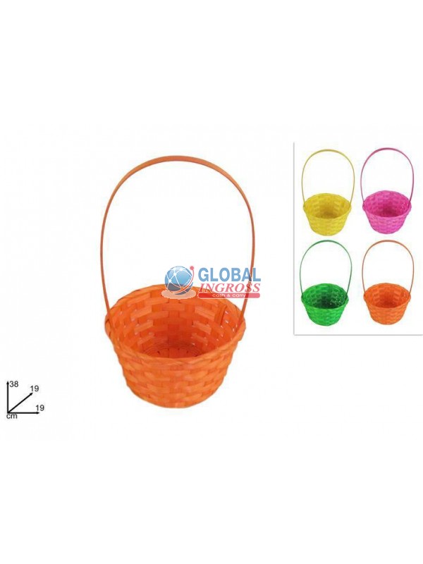 CESTO CON MANICO 19x38 COL.ASS.