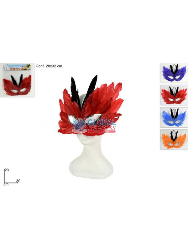 MASCHERA DI PIUME COL.ASS.