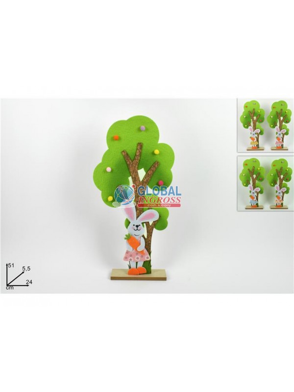 ALBERO C/CONIGLIO FELTRO 51cm