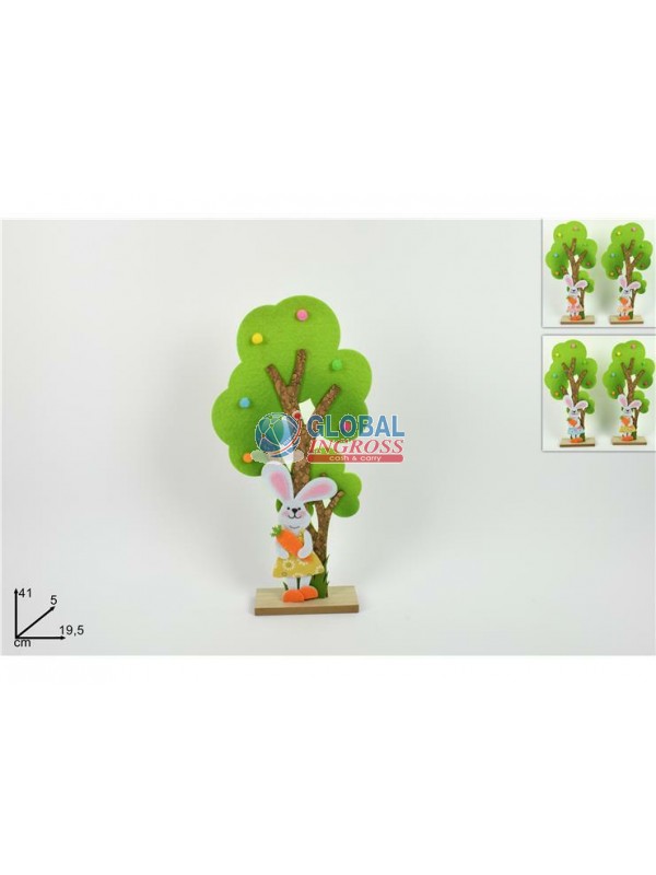 ALBERO C/CONIGLIO FELTRO 41cm
