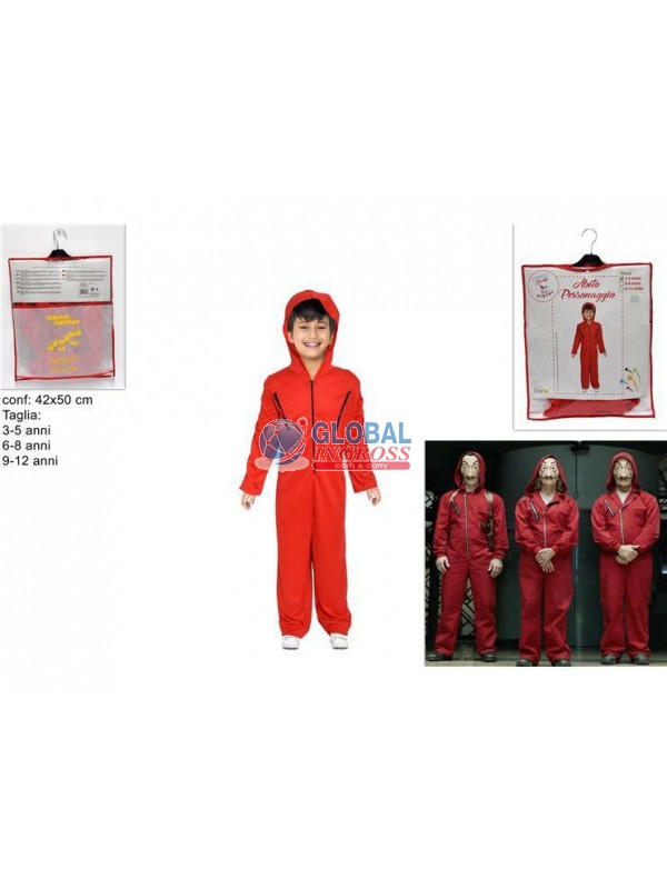 COSTUME BIMBO TUTA ROSSA TG.ASSORTITE