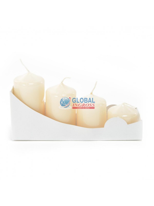 CANDELE AVVENTO 4pz AVORIO