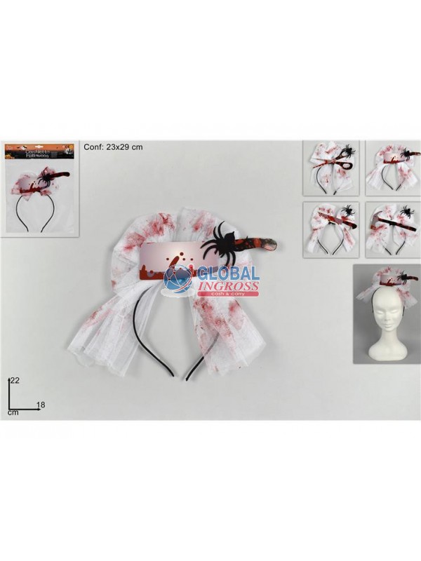 CERCHIETTO VELO CON SANGUE