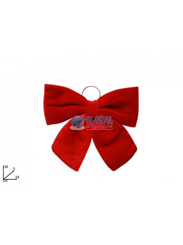 FIOCCO VELLUTO 34cm ROSSO