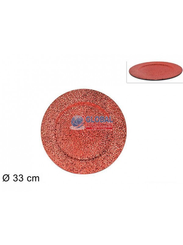 SOTTOPIATTO DIAMOND ROSSO 33cm