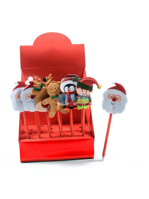 PENNA NATALE C/DECORAZIONE FELTRO ASS.