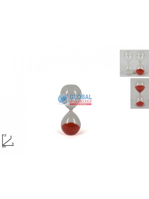 CLESSIDRA 12x5cm SABBIAROSSA/BIANCA