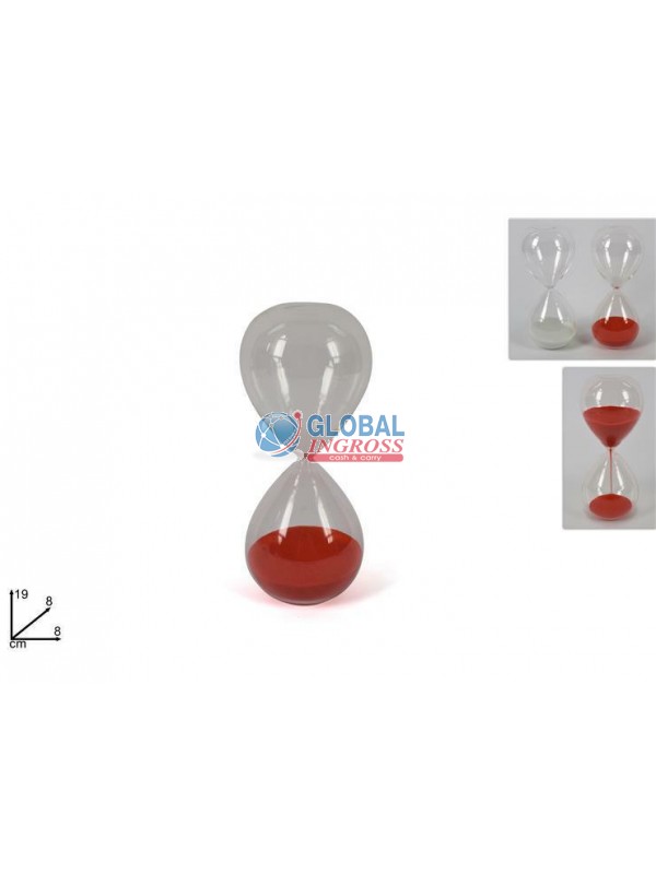 CLESSIDRA 19x8cm SABBIAROSSA/BIANCA