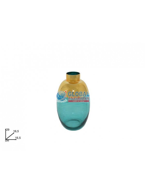 VASO VERDE E ORO 29cm