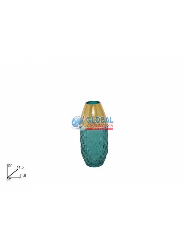 VASO VERDE E ORO 27cm