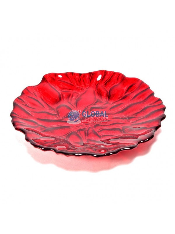 PIATTO VETRO KARINA ROSSO 21cm