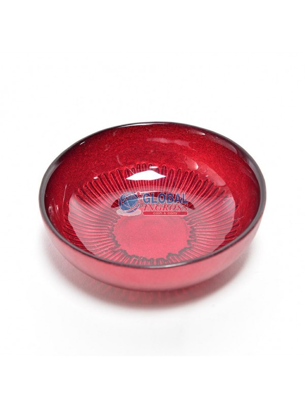 CIOTOLA VETRO LINES 13cm ROSSO