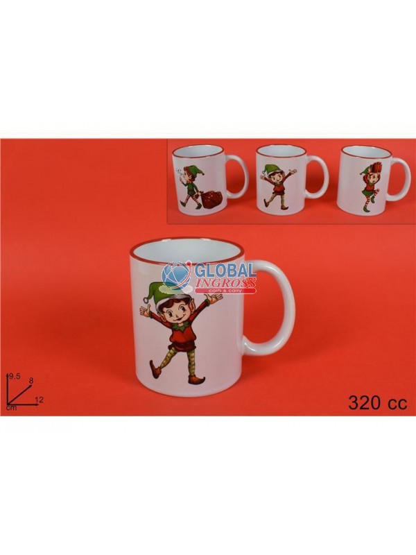TAZZA MUG DECORO ELFO 320ml