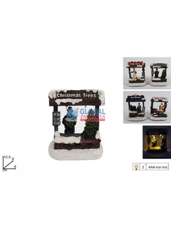 GIOSTRINA BANCARELLA NATALIZIA C/LUCI