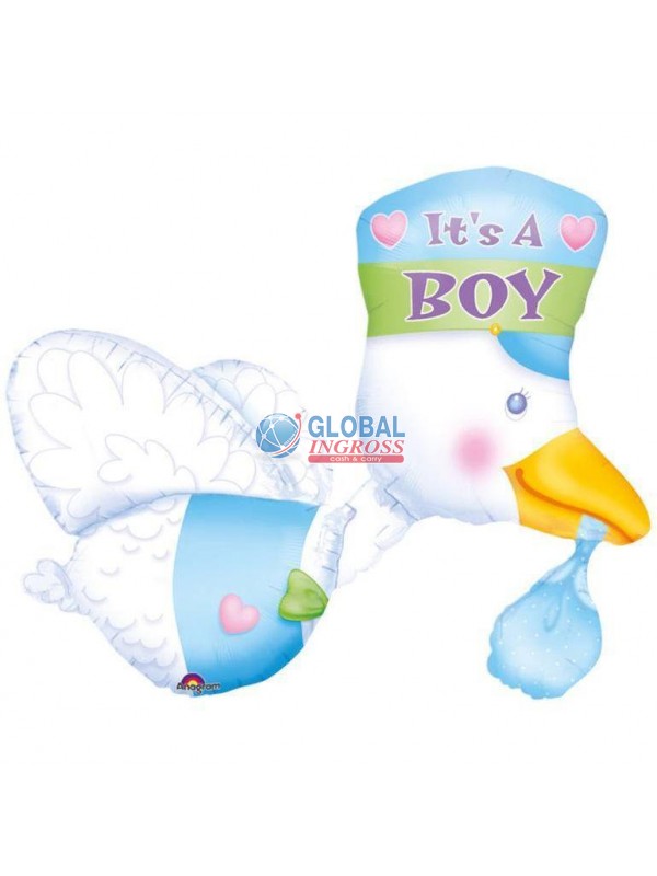 MYLAR CICOGNA BOY MULTIBALLOON