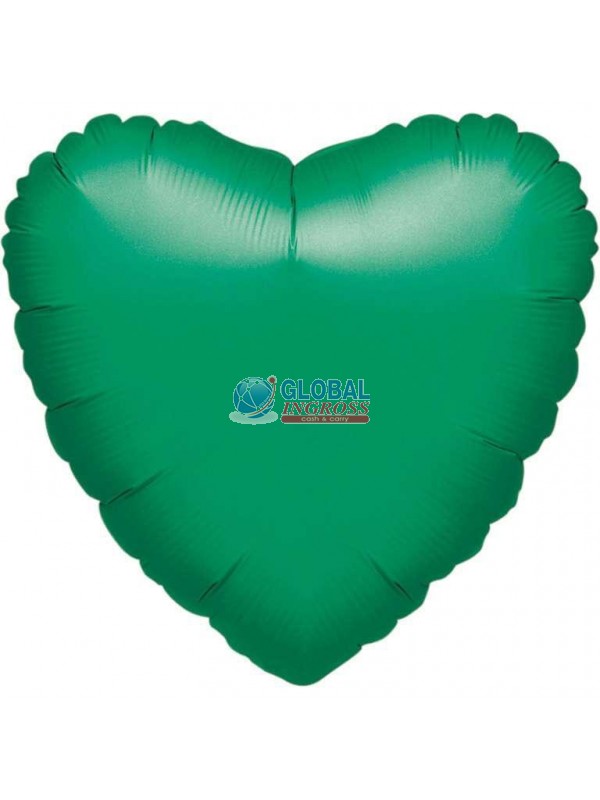 MYLAR CUORE 42cm VERDE 17"