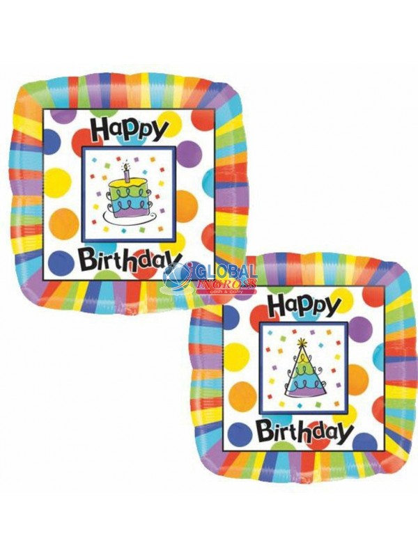 MYLAR MAXI COMPLEANNO QUADRATO 81cm