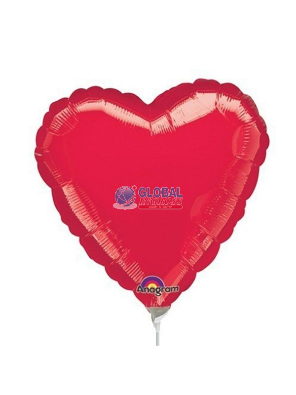 MYLAR CUORE 23cm ROSSO 9"