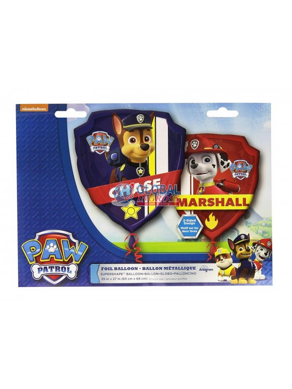 MYLAR PAW PATROL SUPERSHAPE 63x68cm