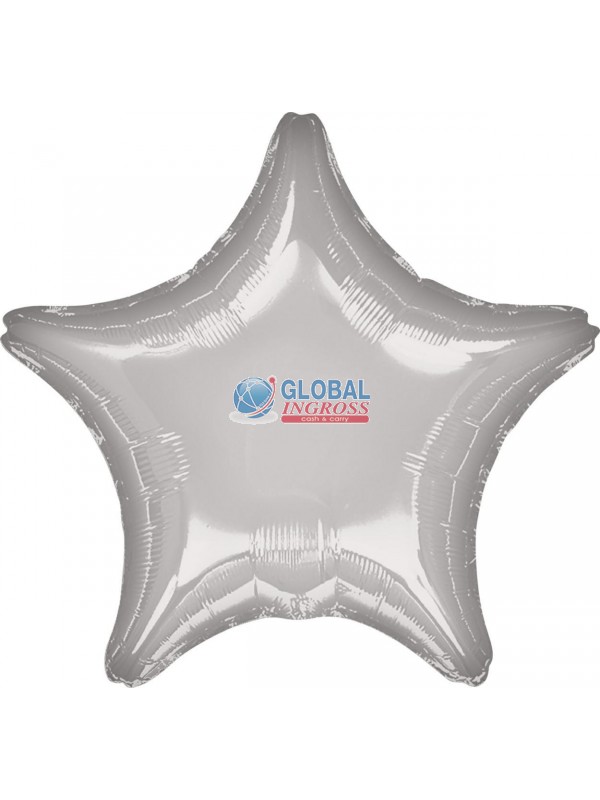 MYLAR STELLA 45cm SILVER 17"