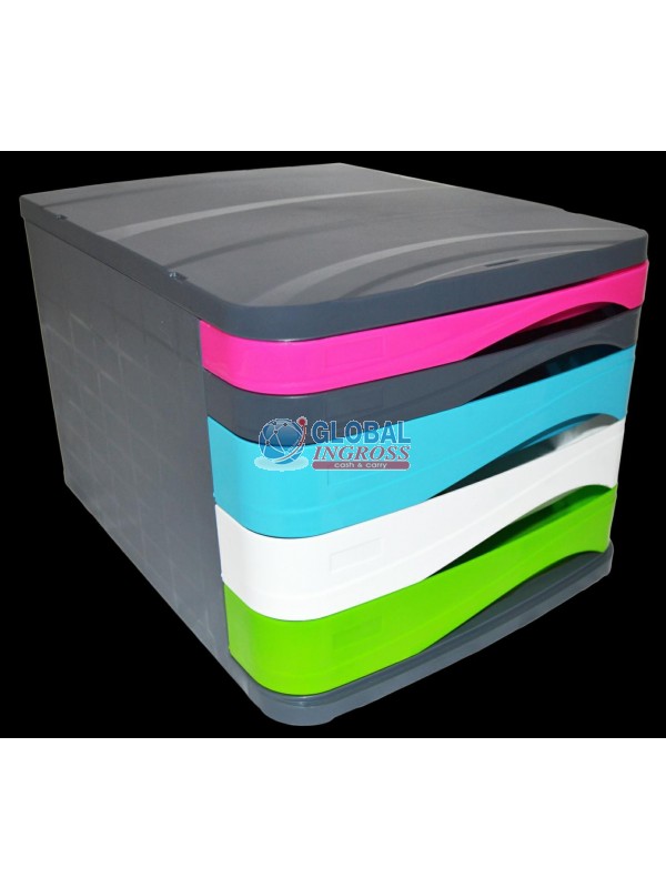CASSETTIERA GRIGIA 5 SCOMPARTI