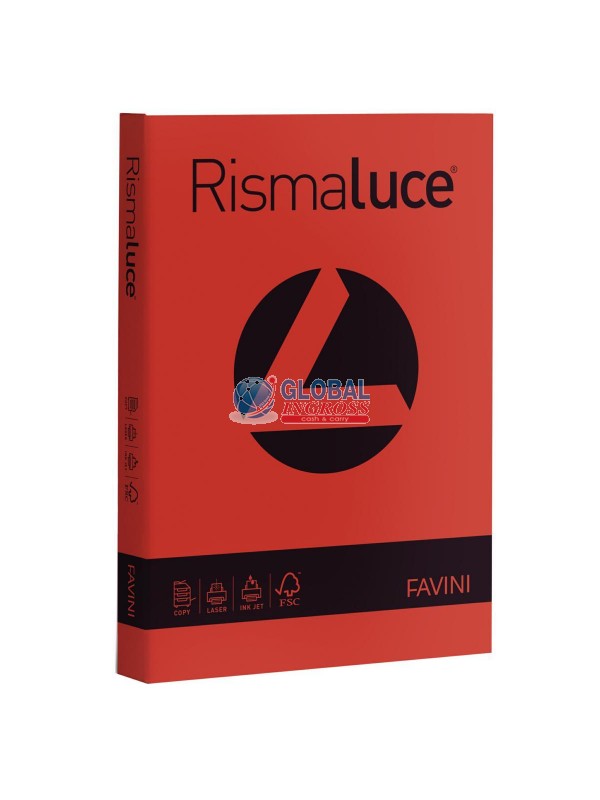 RISMALUCE A4 ROSSO SCARLATTO 200gr 125ff col.61
