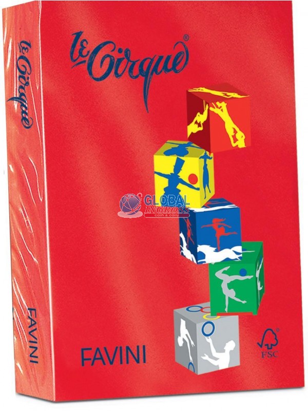 RISMA LE CIRQUE A4 ROSSO SCARLATTO 80gr 500ff col.209