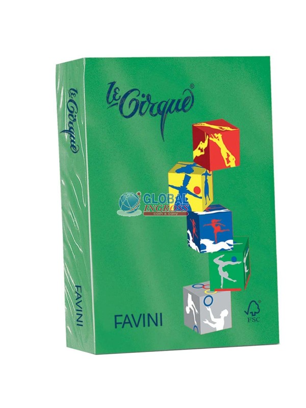 RISMA LE CIRQUE A4 VERDE BANDIERA 80gr 500ff col.208