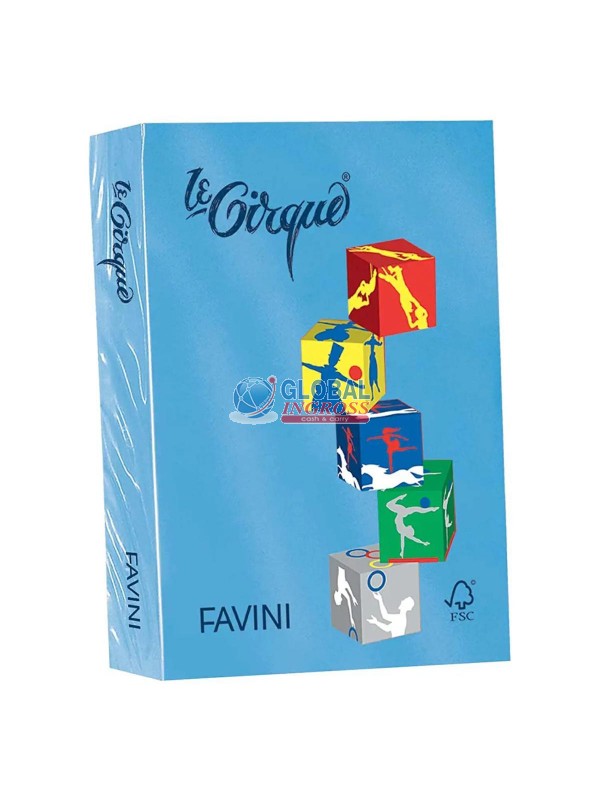 RISMA LE CIRQUE A4 AZZURRO REALE 80gr 500ff col.204