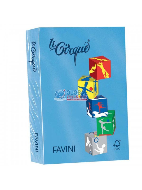 RISMA LE CIRQUE A4 AZZURRO REALE 160gr 250ff col.204
