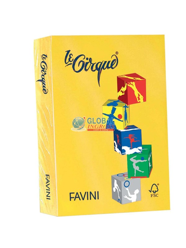 RISMA LE CIRQUE A4 GIALLO ZOLFO 160gr 250ff col.200