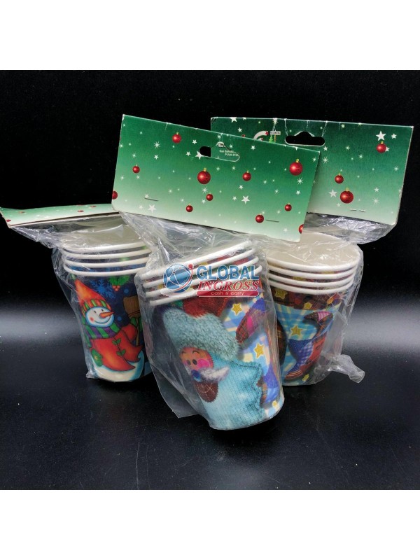 PARTY BICCHIERI BABBO NATALE 4pz ASSORTITI