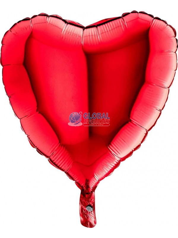 MYLAR CUORE 42cm ROSSO 18".