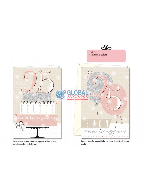 BIGLIETTO ANNIVERSARIO 25 ANNI