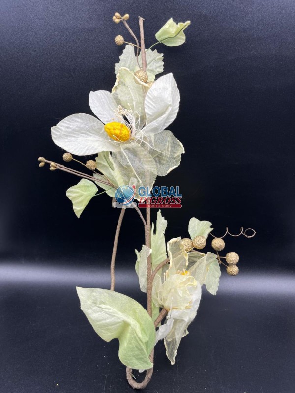 STELO C/FIORI + BACCHE AVORIO