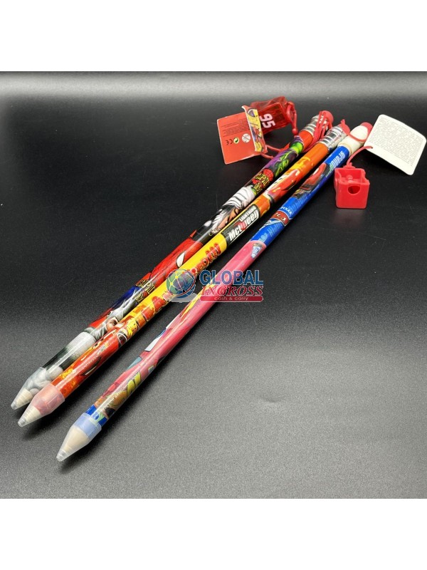 MATITA JUMBO CARS/MICKEY/SPIDERMAN ASS. 39cm