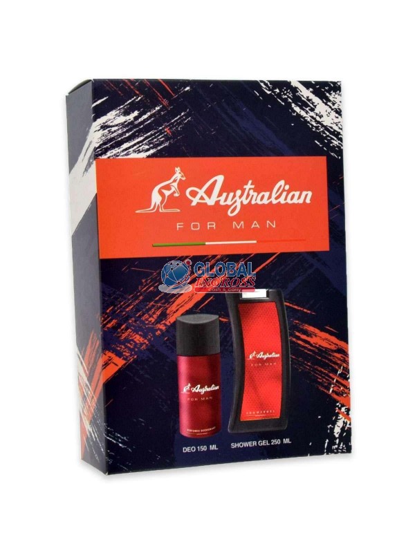 CONF. AUSTRALIAN ROSSO MAN DEO + SHOWER GEL