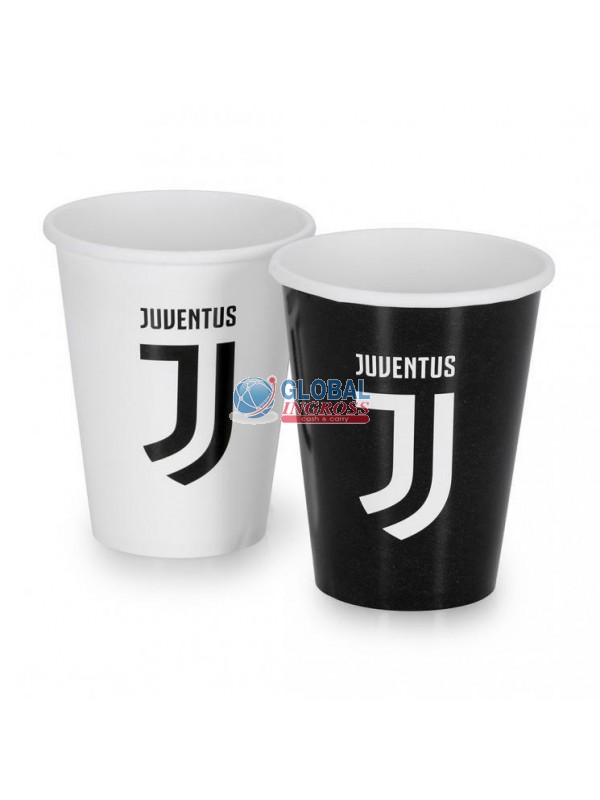 BICCHIERI JUVENTUS 8pz CARTA.