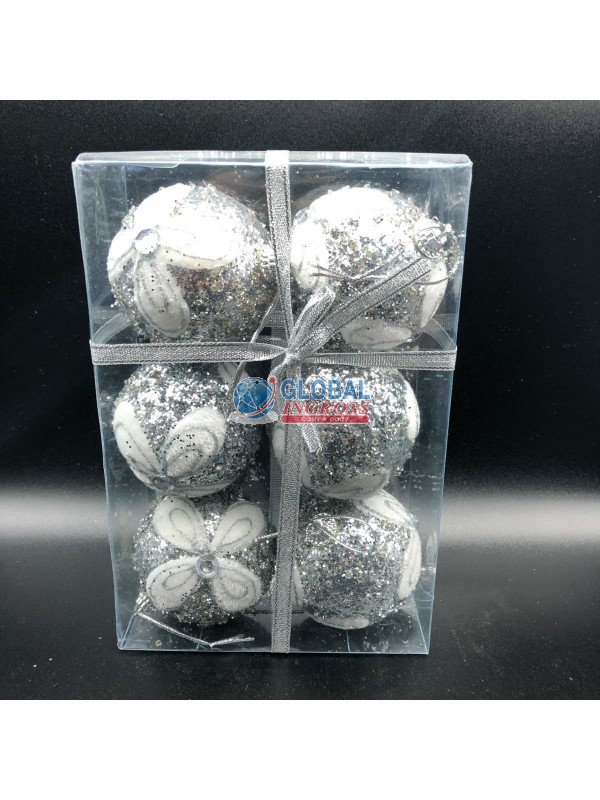 SFERA ARGENTO 7CM 6pz