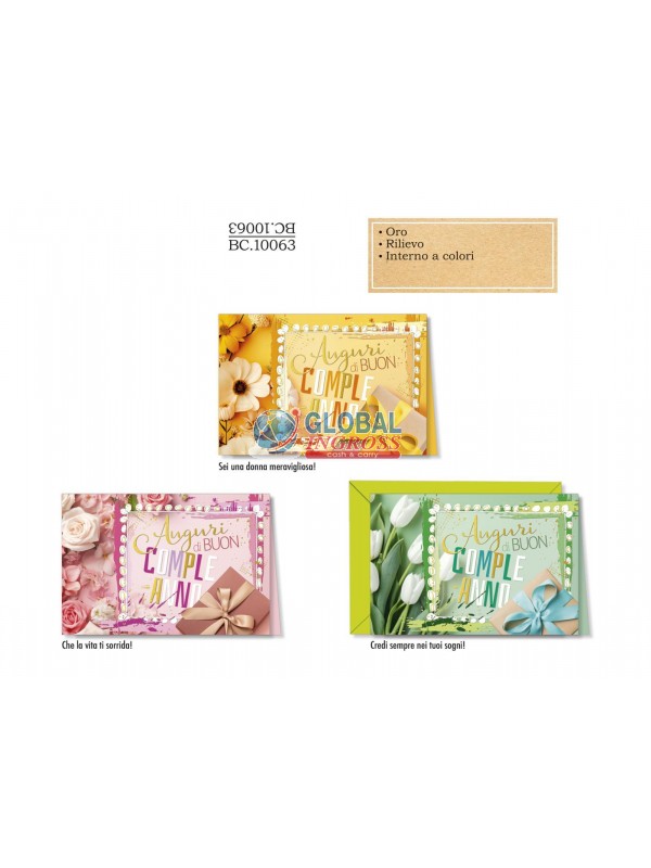BIGLIETTO AUGURI FIORI