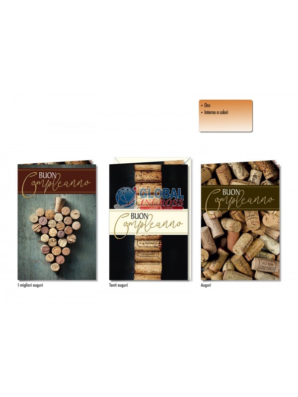 BIGLIETTO COMPLEANNO VINO