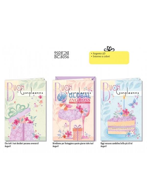 BIGLIETTO COMPLEANNO FEMMINILE